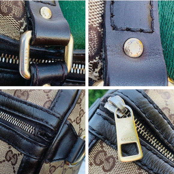 VINTAGE GUCCI WEB ORIGINAL GG BOSTON MM - Picture 7 of 14